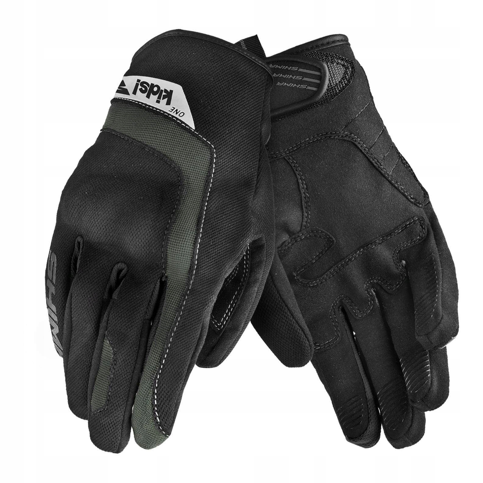 Rękawice motocyklowe dziecięce Czarne Shima One Kids Grey Xs