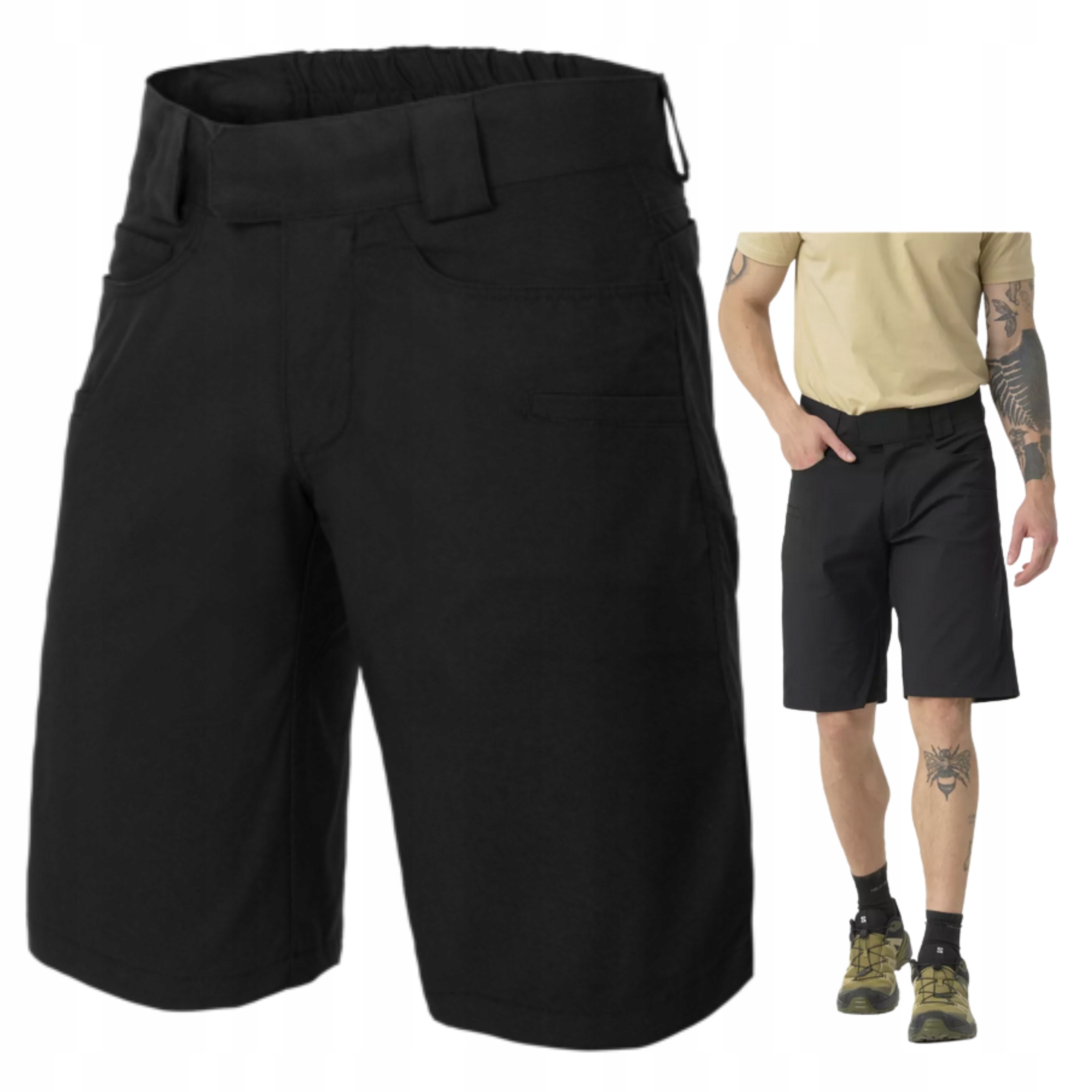 Kraťasy Taktické Kapsáče Krátky Greyman Helikon Duracanva Černé 2XL