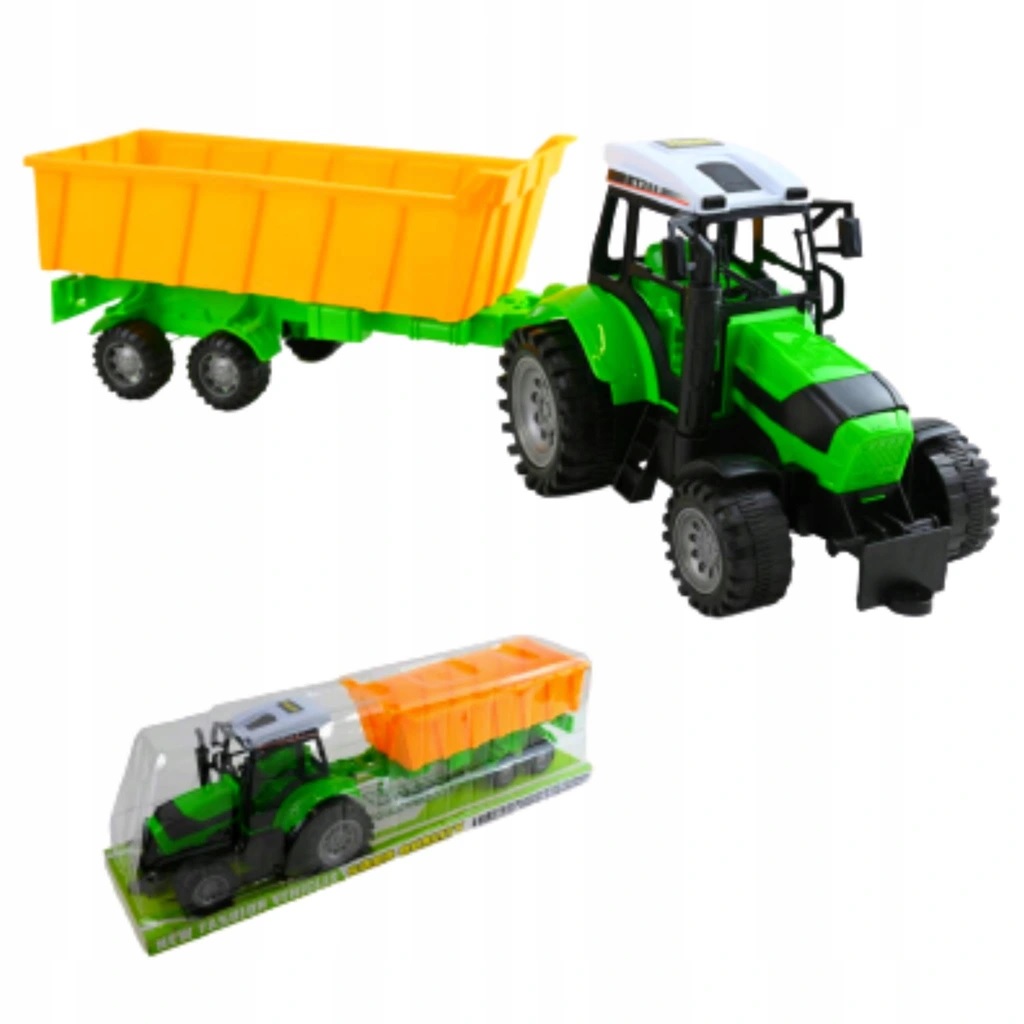 

Duży Traktor Ciągnik rolniczy z przyczepą Naczepa