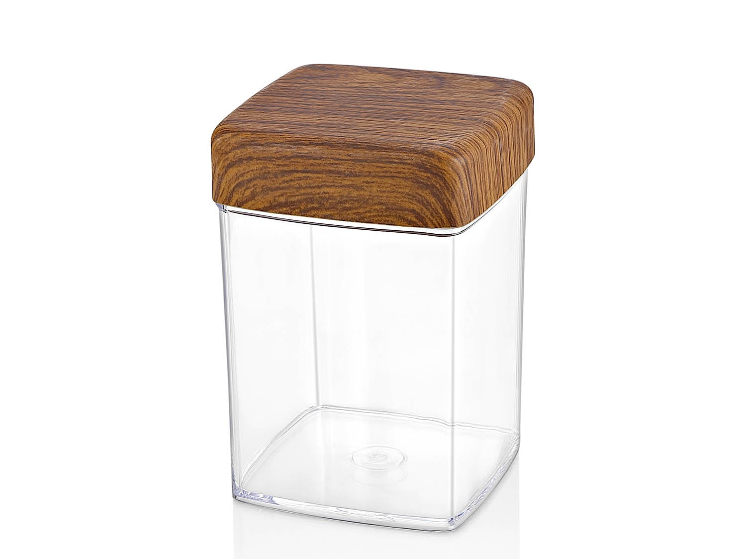 

Pojemnik kwadratowy organizer słój plastikowy 1L