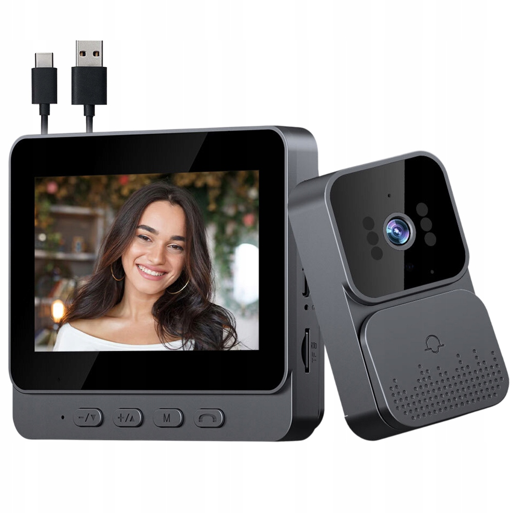 Videodomofon Zvonek na dveře s Hd kamerou 1080p Voděodolný 2.4G