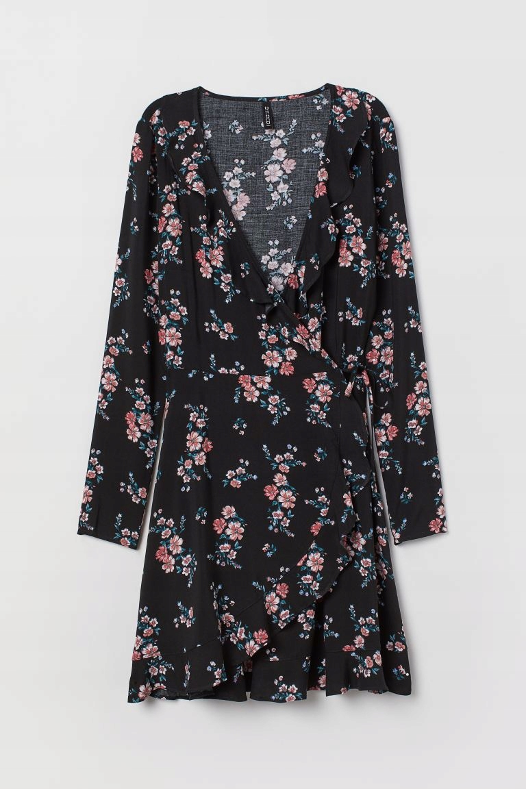 

H&m Kopertowa sukienka z falbanami r. 34,XS