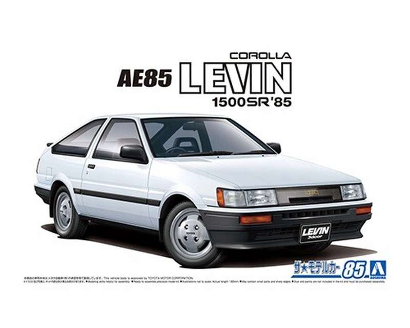 Aoshima 1985 Toyota Corolla AE85 Levin 1500 Sr 1:24