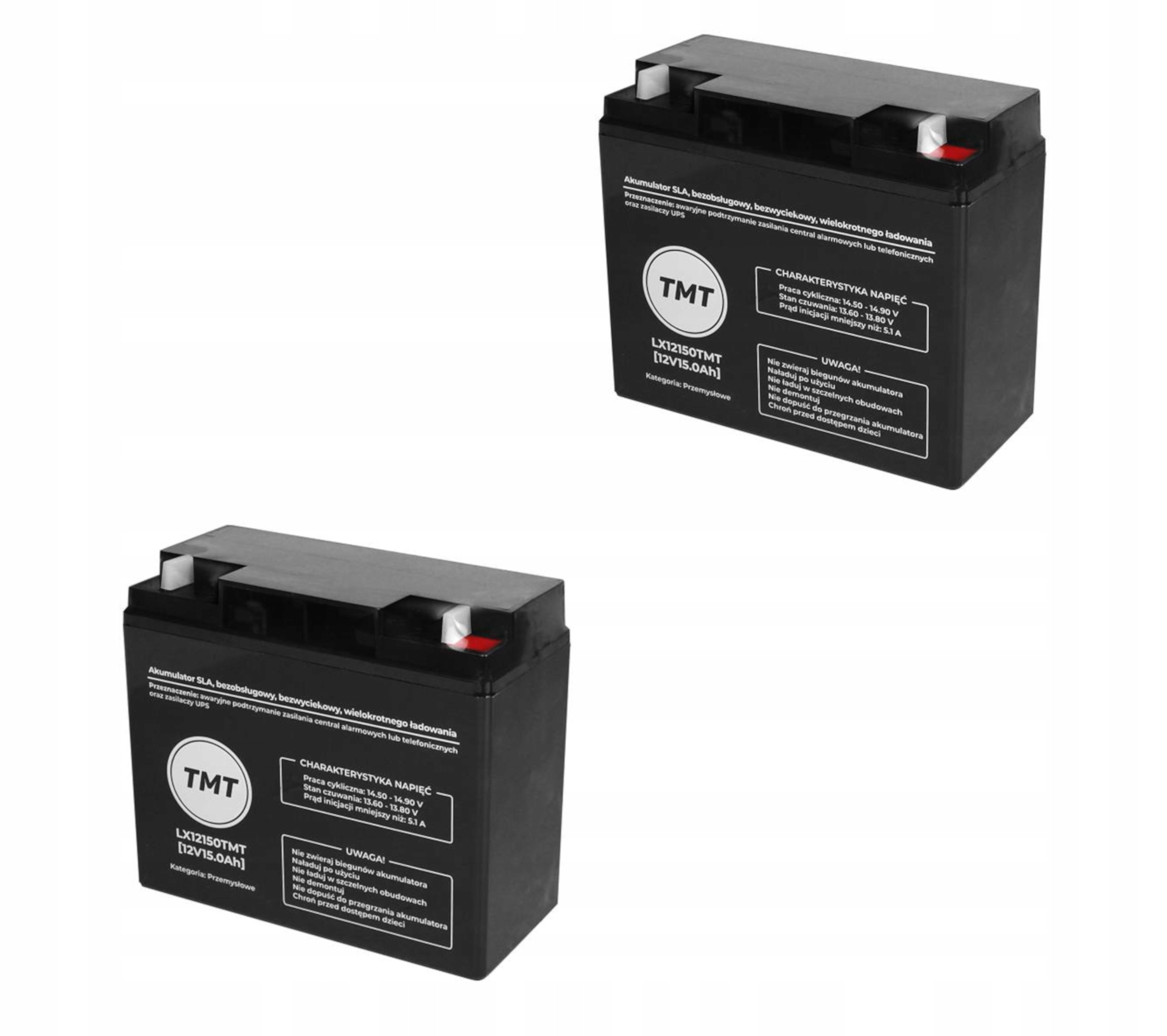 2x akumulátor Agm 12V 15Ah Tmt pre autíčko Ups bicykel vozidlo Cctv alarm