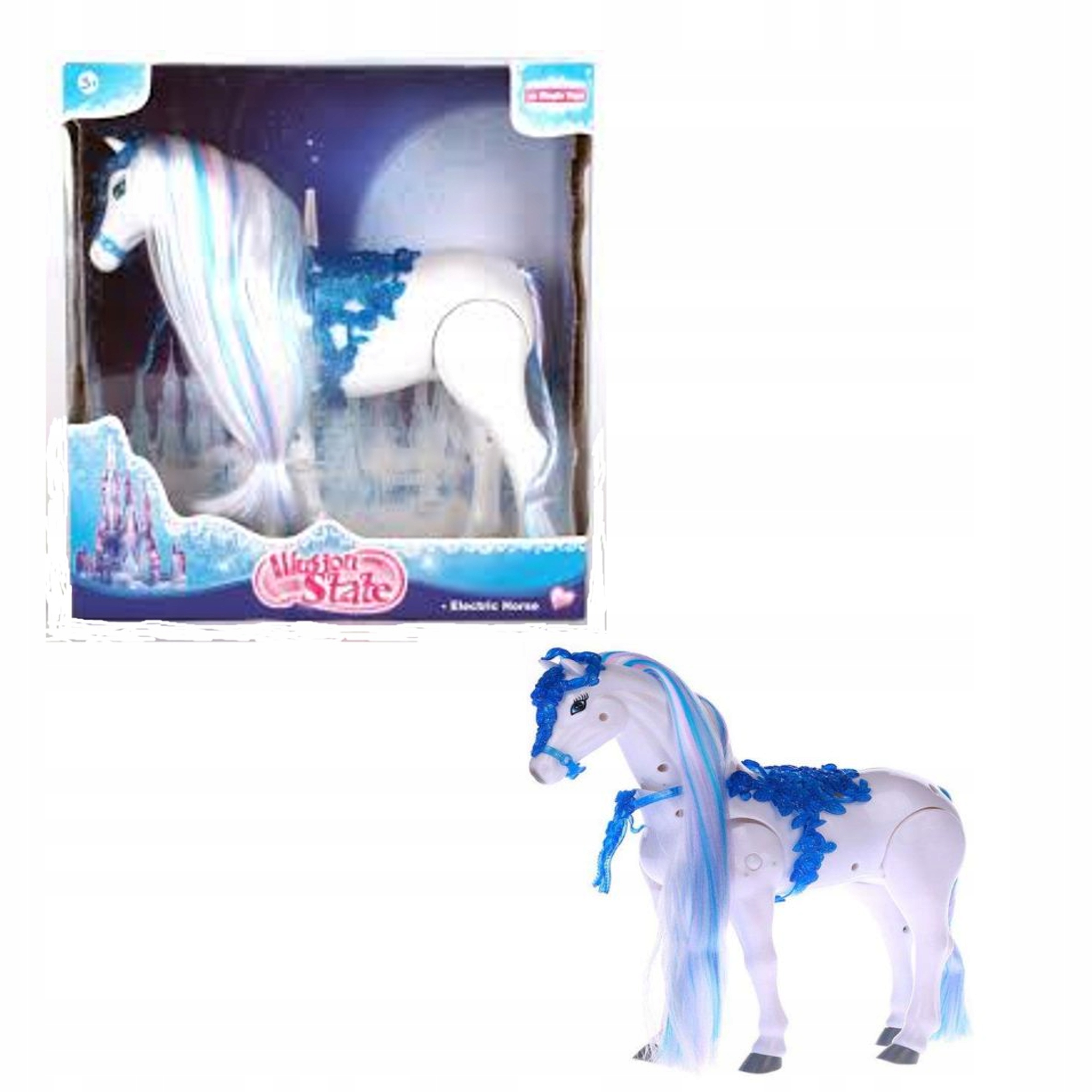 БОЛЬШОЙ ИНТЕРАКТИВНЫЙ ЛОШАДЬ-ВОПЛОЩЕНИЕ ЛЕДЯНОЙ ПРИНЦЕССЫ