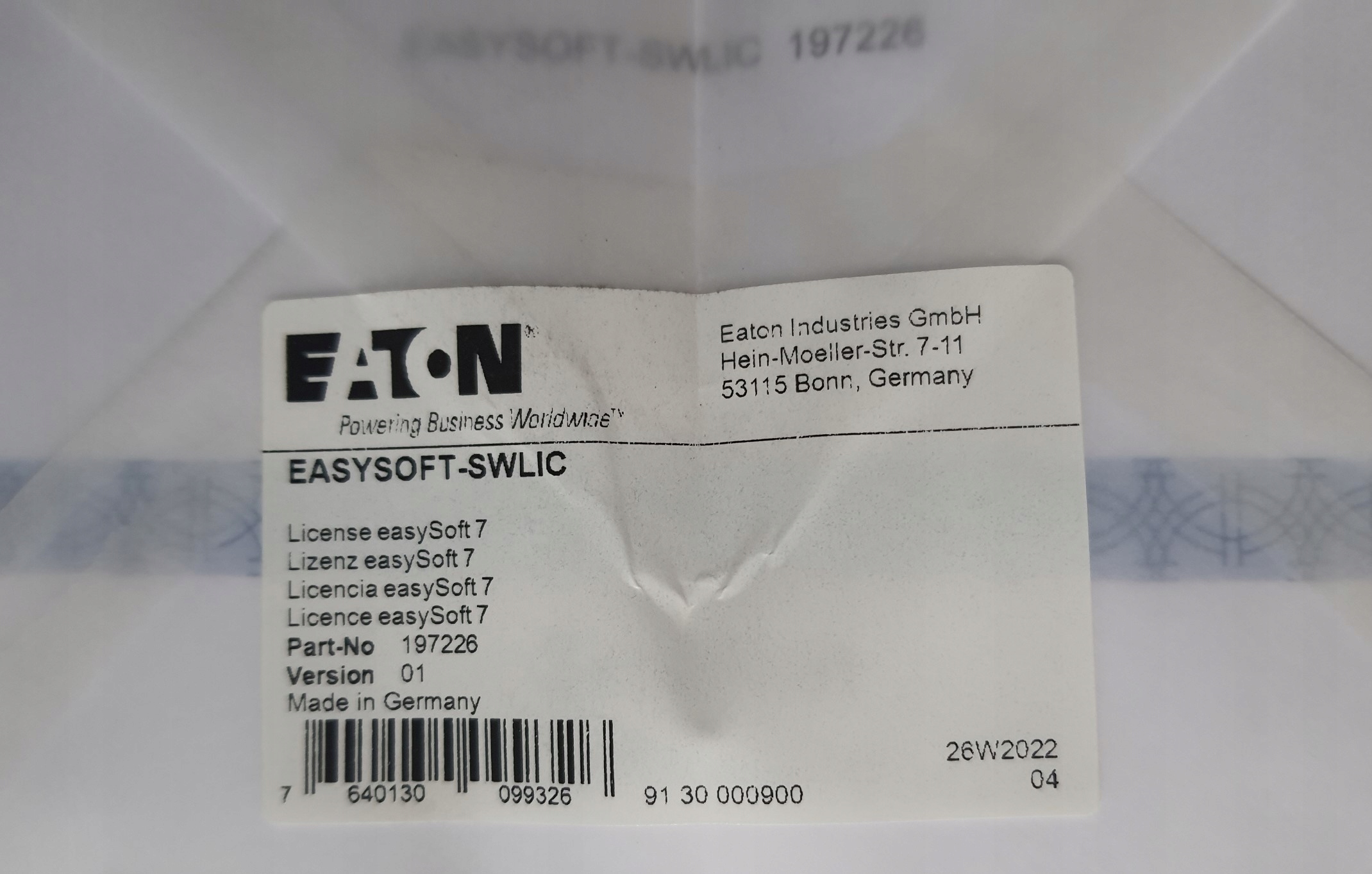 Eaton Easy Soft V7 Klucz licencyjny EASYSOFT-SWLIC (197226) • Cena ...