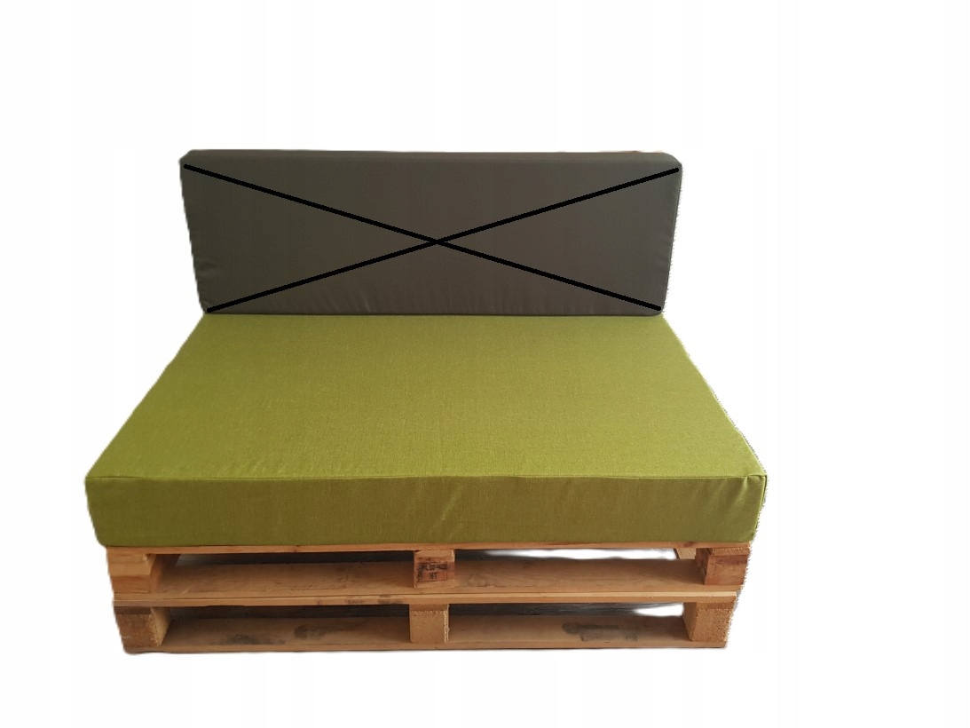 Pokrowiec na poduszkę, na zamek, meble z palet 120x80x10 Len wodoodporny