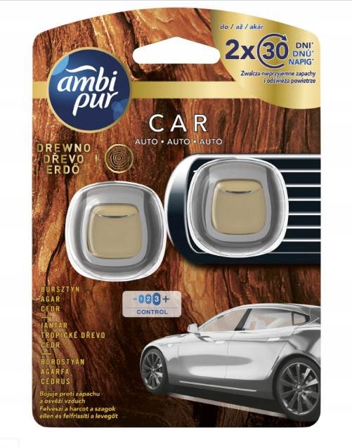 

Ambi Pur Car Wood Odświeżacz Zapach Drewna 2x30dni