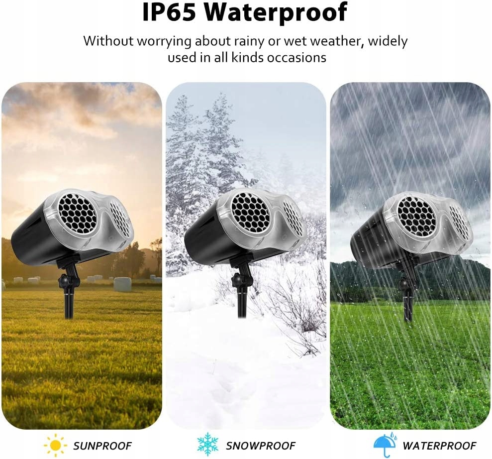 PROJEKTOR LED Z MOTYWEM PŁATKA ŚNIEGU OŚWIETLENIE Rodzaj projektor laserowy