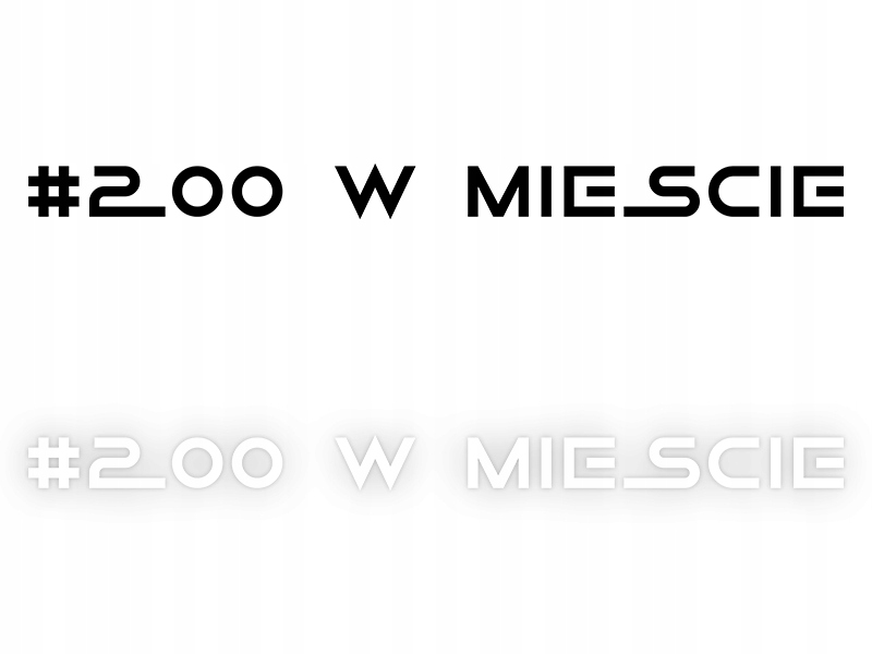 #200 W MIEŚCIE - Naklejka na samochód na auto KOLOR