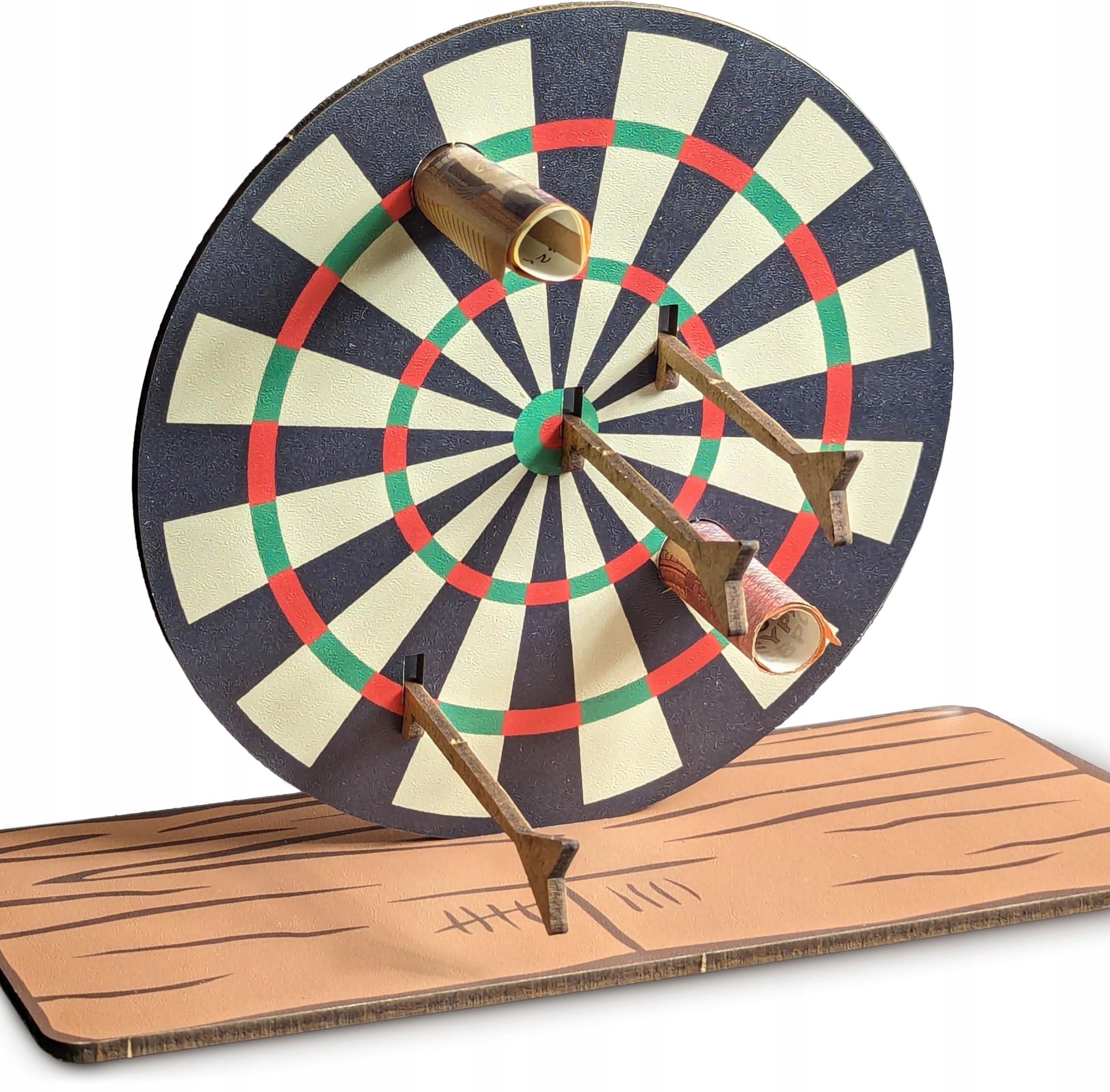 Generisch Drewniana Karta 3D Prezent Dla Gracza Dart Z Motywem Tarczy
