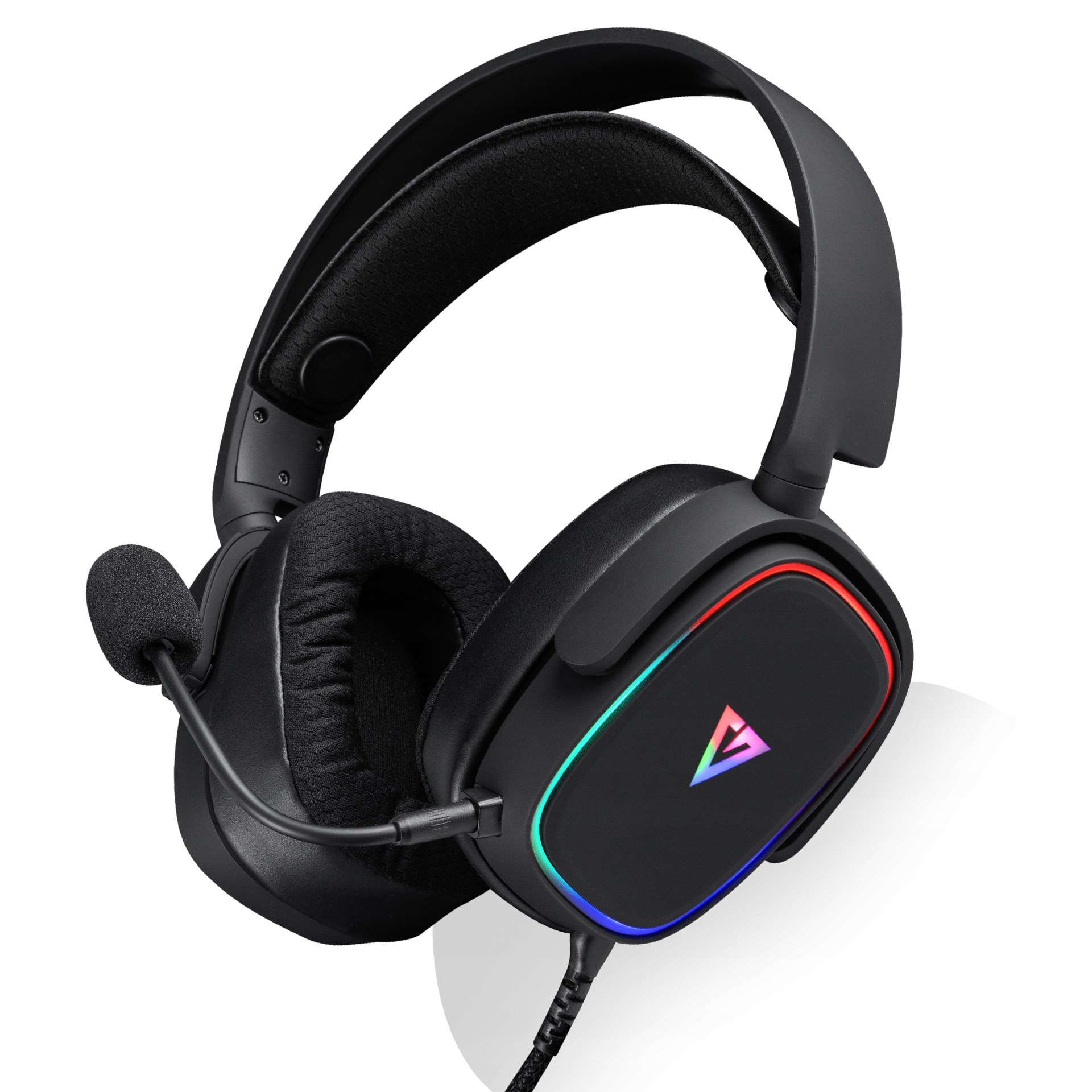 Usb Sluchátka S Mikrofonem Rgb Podsvícení Prostorový Zvuk 7.1