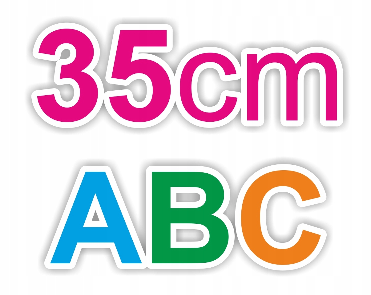 35 cm LITERY CYFRY SAMOPRZYLEPNE NAPISY NAKLEJKI
