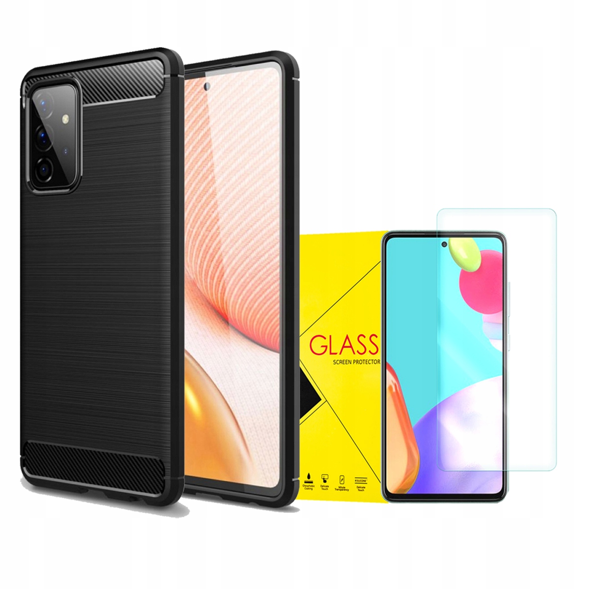

Tpucarbon Etui Case Obudowa Do Galaxy A72 + Szkło
