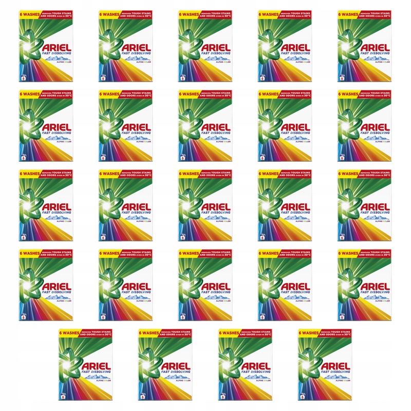 Ariel Fast Dissolving Alpine Color Prášek na praní 330 g, 6 praní X24