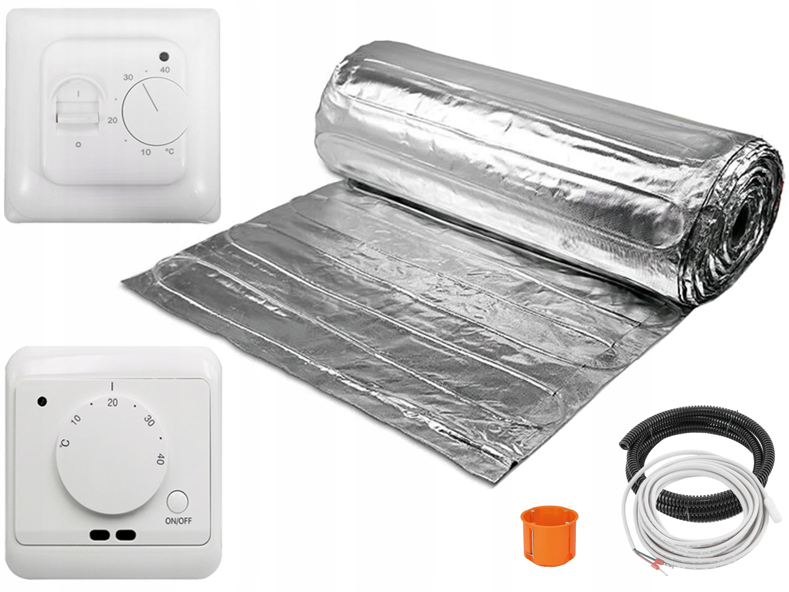 Sada vykurovacích panelov 5 m2 150 W/m2 analógový Regulátor Biela