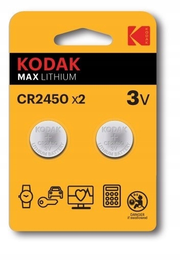 Kodak Baterie Litowe Max Cr 2450 Blister X 2 Szt.