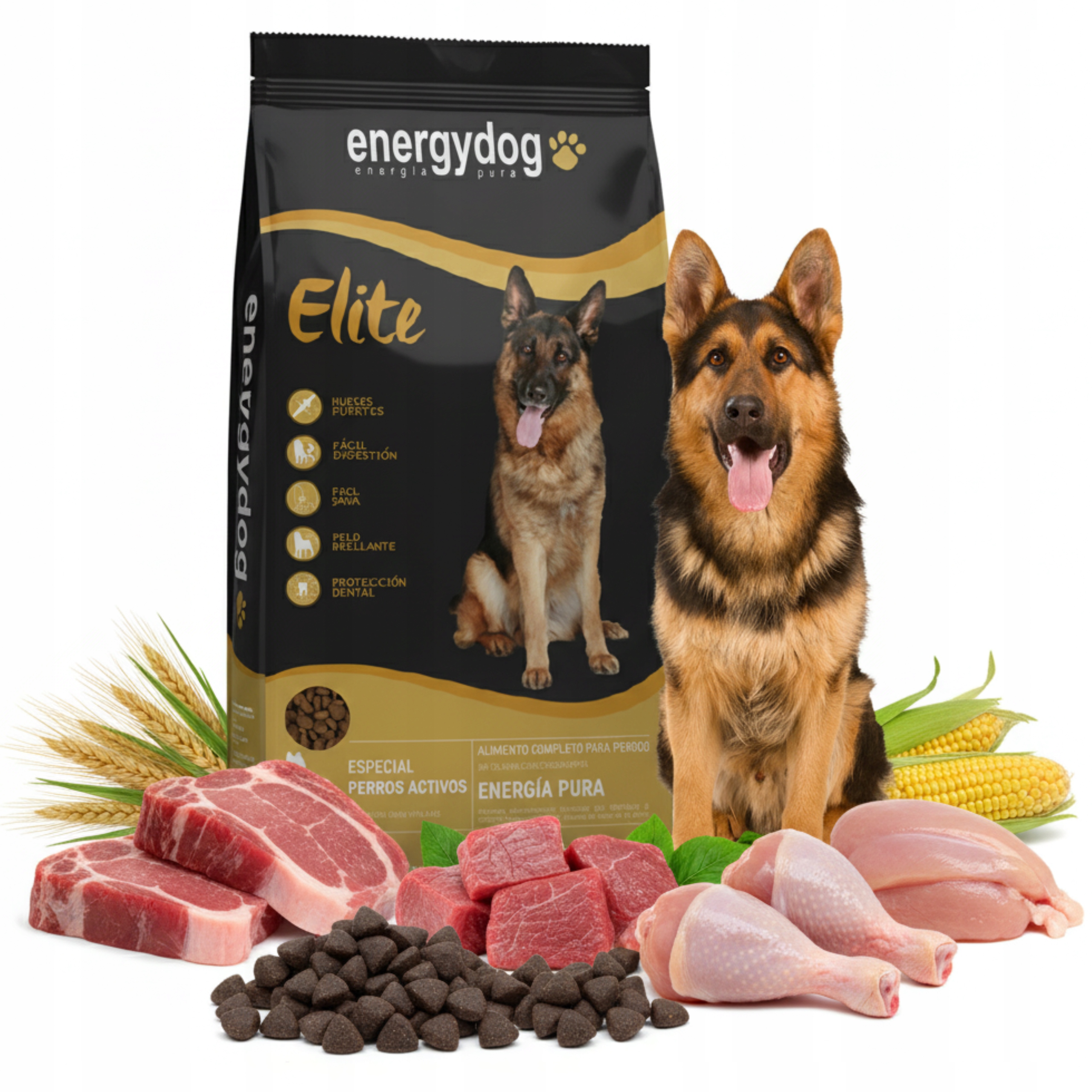 Sucha karma dla psa Owczarka Niemieckiego Stawy Sierść Energydog Elite 18kg