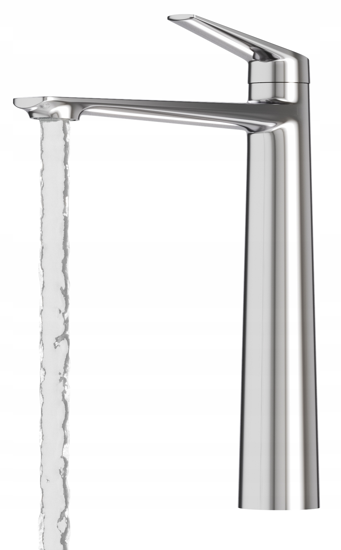 Umývadlová Batéria Chróm Nave Vysoká Kúpeľňová Mosadzná Stojanková Kohútiková