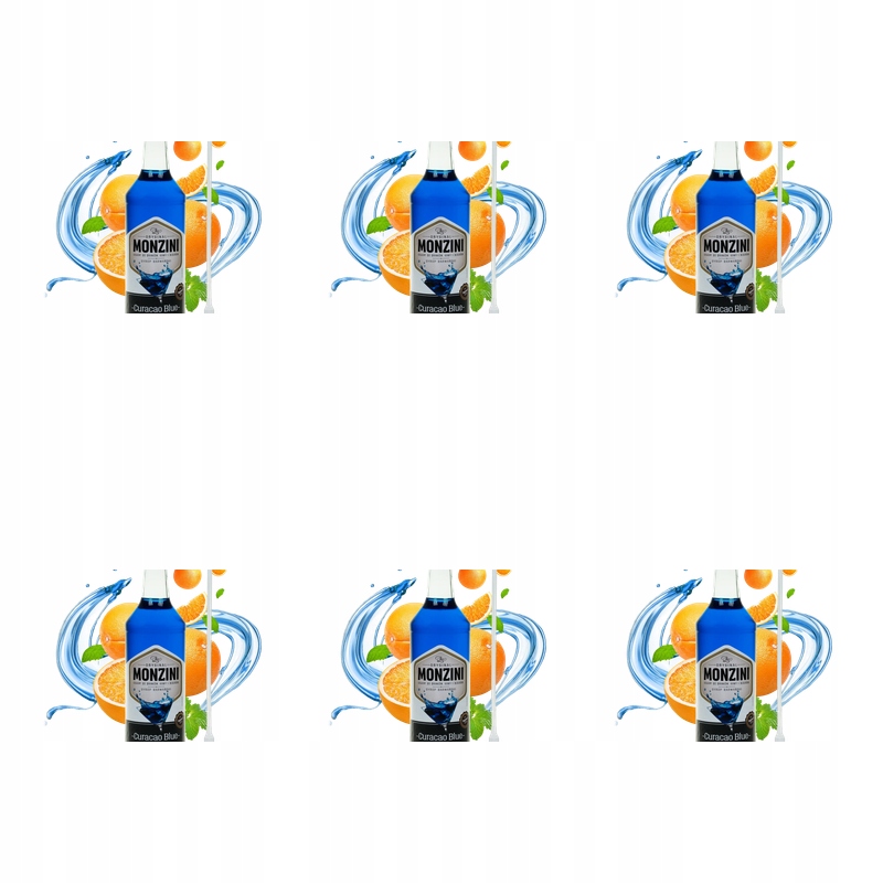 Sirup Monzini modrý curacao 1L s pumpičkou X6