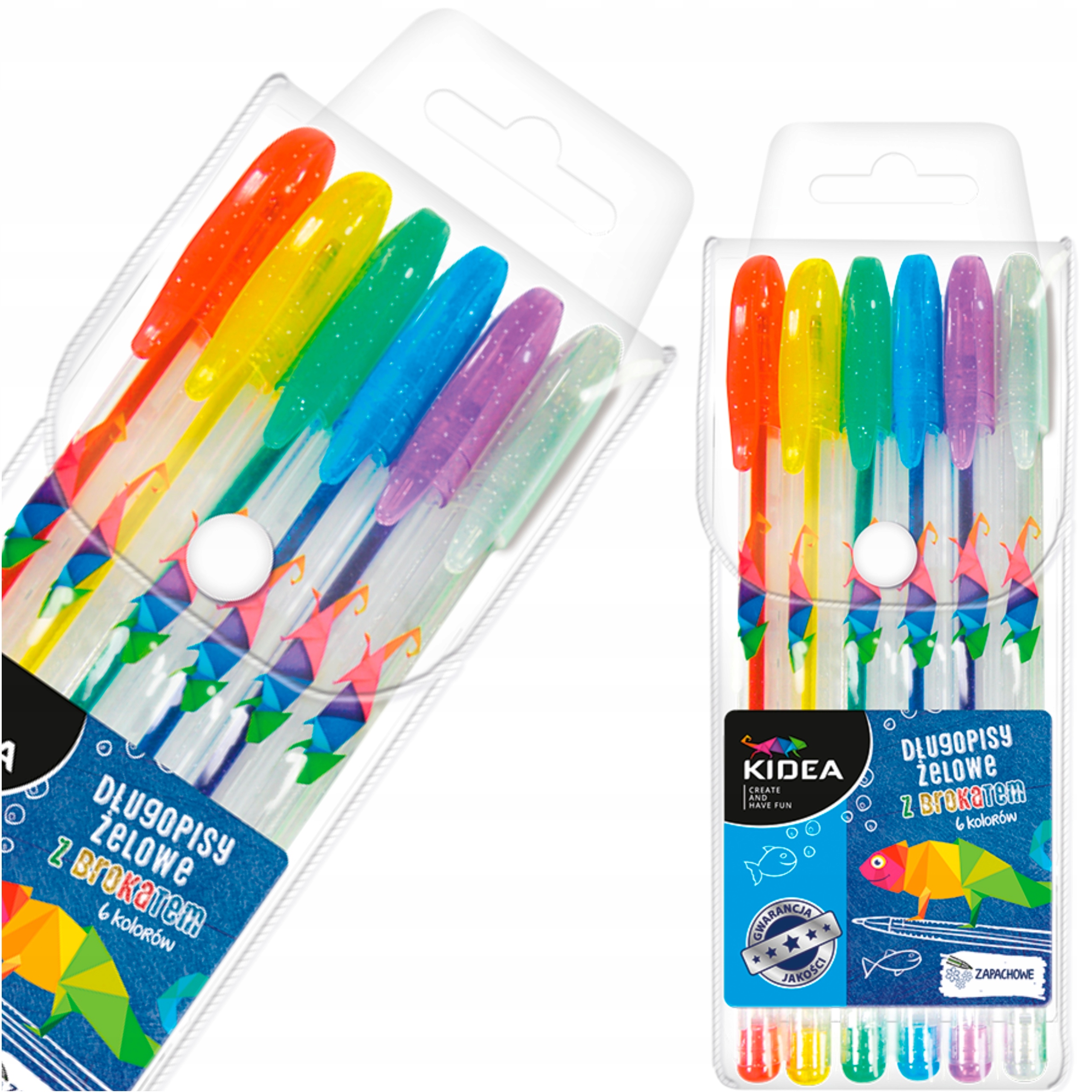 

Długopis żelowy z brokatem Kidea zestaw