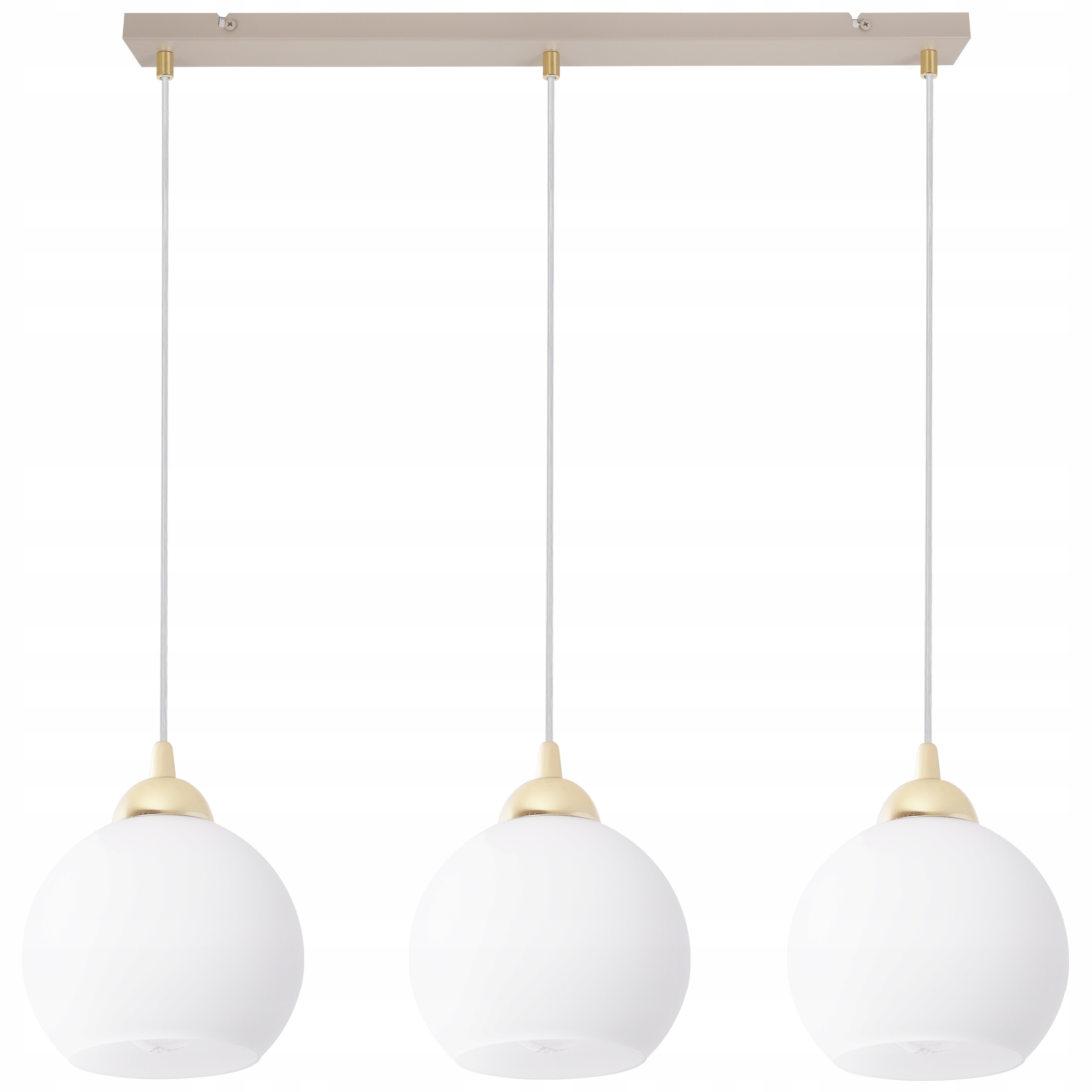 Závěsná Stropní Lampa Lustr Béžová Zlatá Bílá Koule Do Kuchyně Jídelny