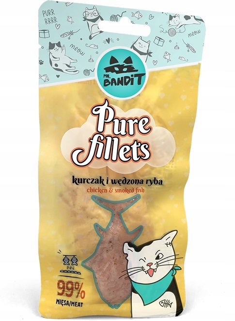 Levně 8X Mr Bandit Cat Pure Fillets Kuře a řídká Ryba 30 g