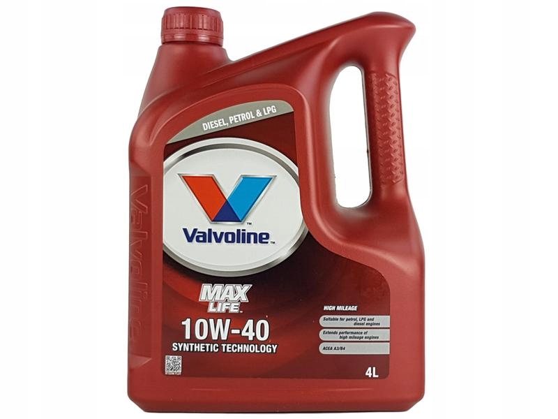

Valvoline Maxlife 10W40 Acea A3/B4 Api Sn/cf 4L