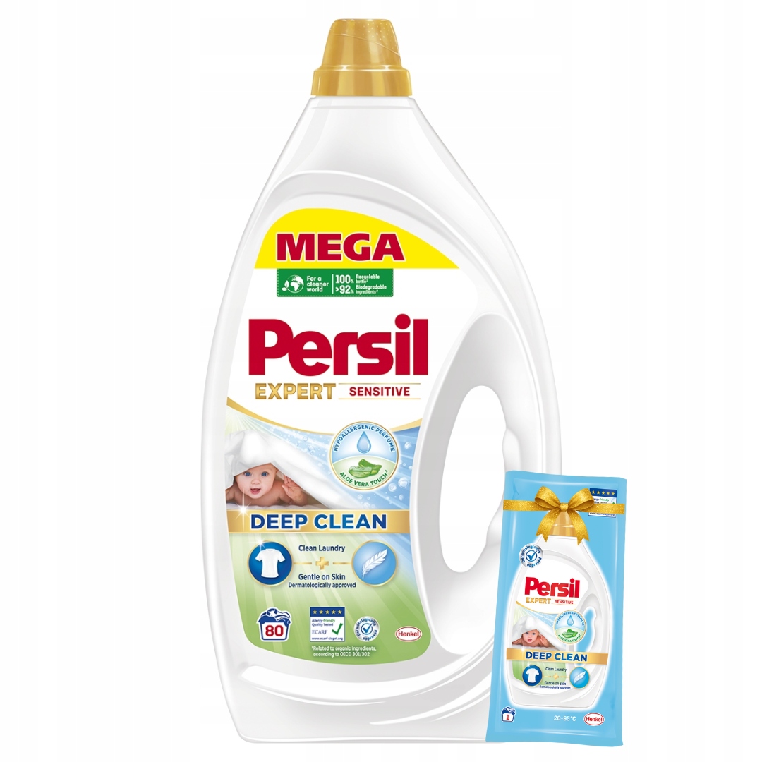 Levně Persil Sensitive prací Gel na dětské prádlo 3,60 l 80 praní Dárek