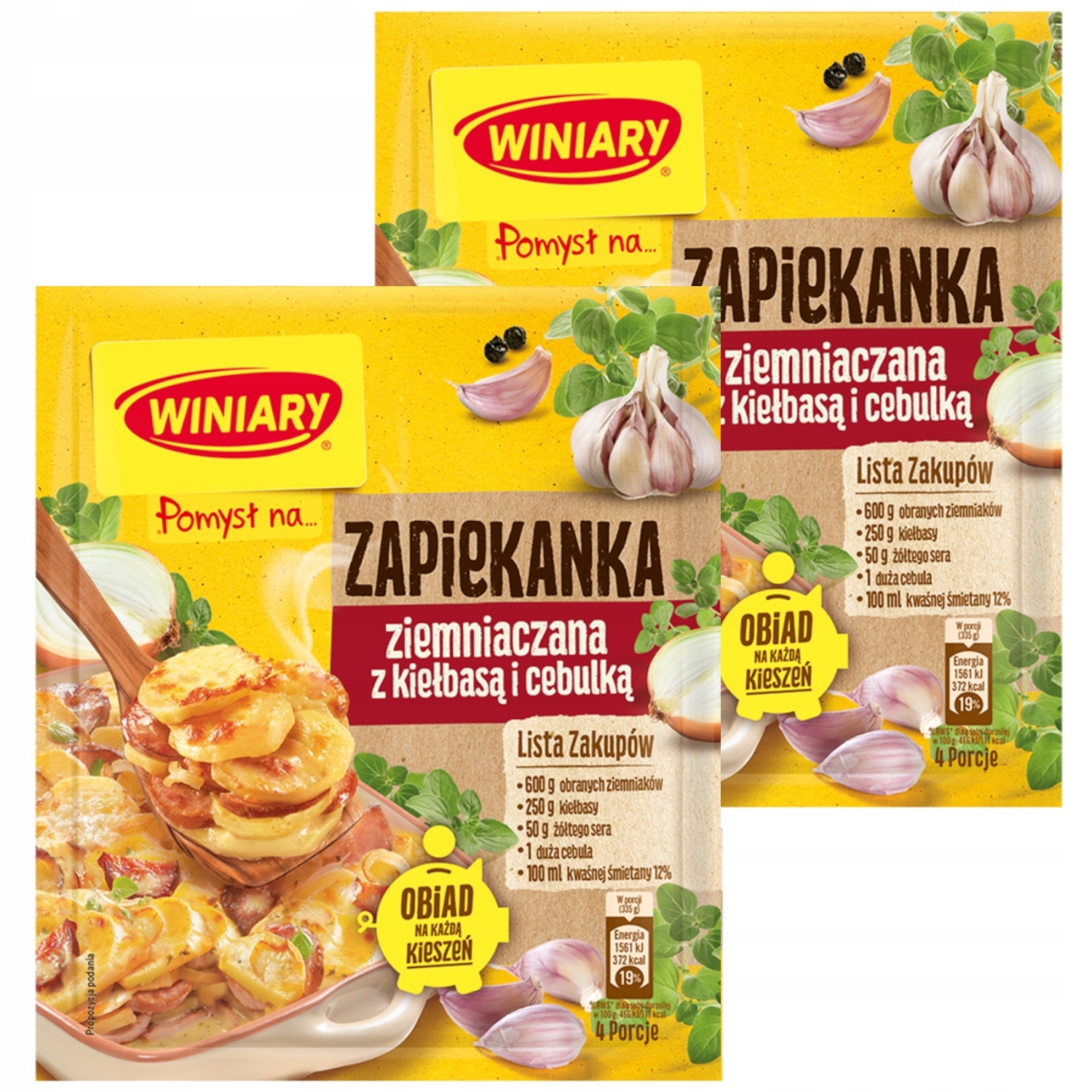 Winiary Pomysł Zapiekanka ziemniaki kiełbasa 2x41g 12360513347 - Allegro.pl