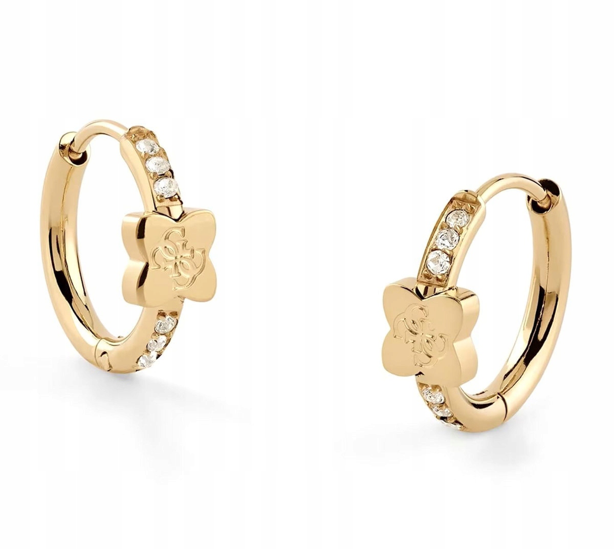 Guess Z Ocelového Zlata S Divokým Náušnice Křišťály /u