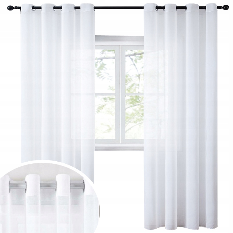 

Gotowa Firana Na Przelotkach Z Woalu 145x250 Koła