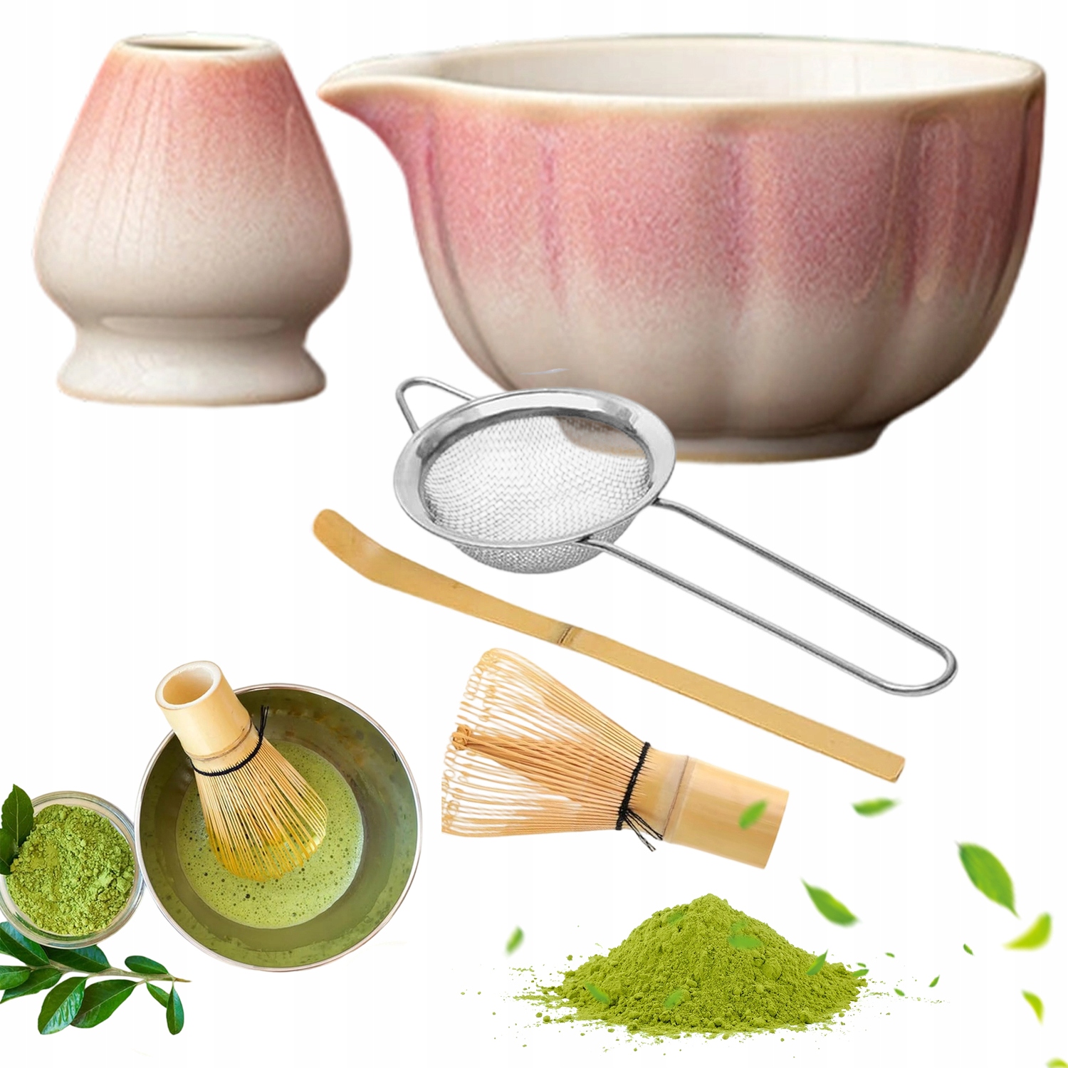 Levně 5 Set Čajová Sada Matcha Pro Přípravu Matchy – Ideální Dárek