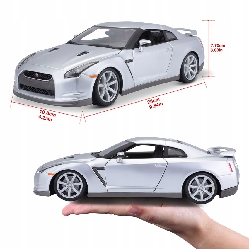 Nissan GT-R R35 1:18 model Bburago 18-12079 Szerokość produktu 11 cm