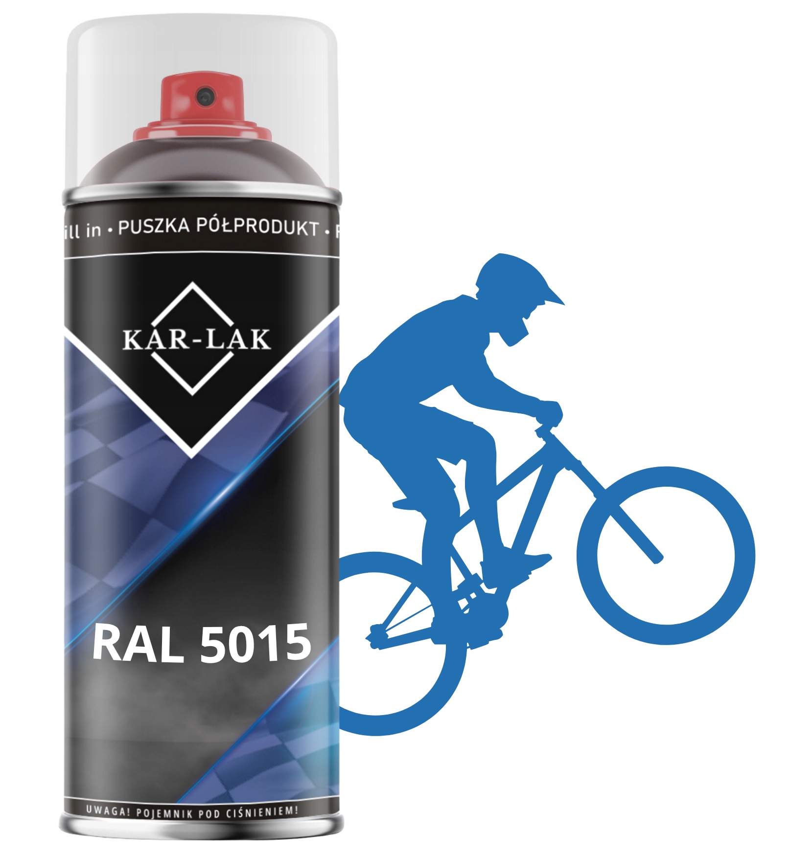 Lakier Do Roweru Ramy Ral 5015 Połysk Niebieskie Niebo Farba Spray 400ML