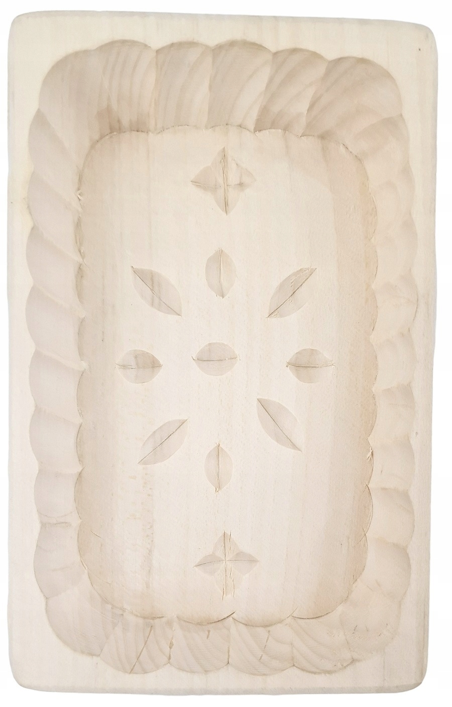 Foremka Na Masło Drewniana Ręcznie Rzeźbiona Forma Wielkanocna Maselniczka