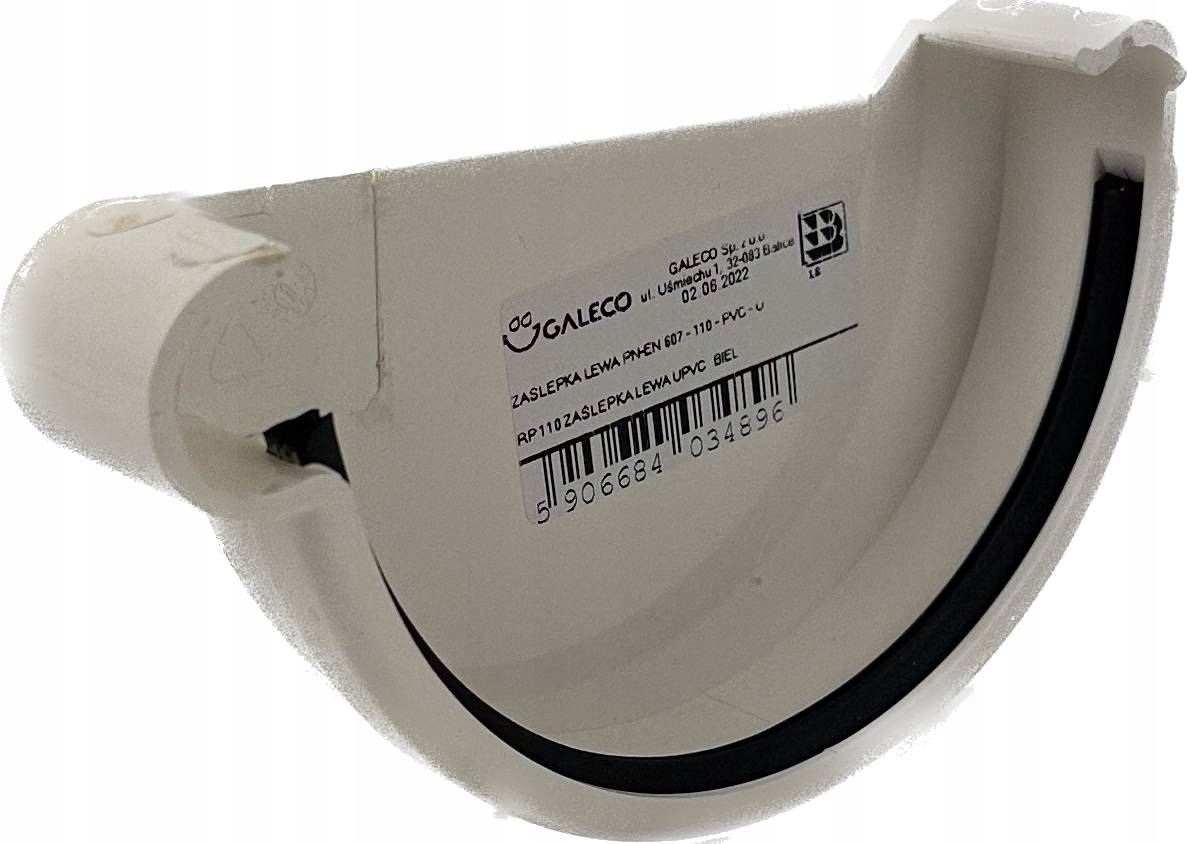Zaślepka lewa Galeco PVC 110 biała