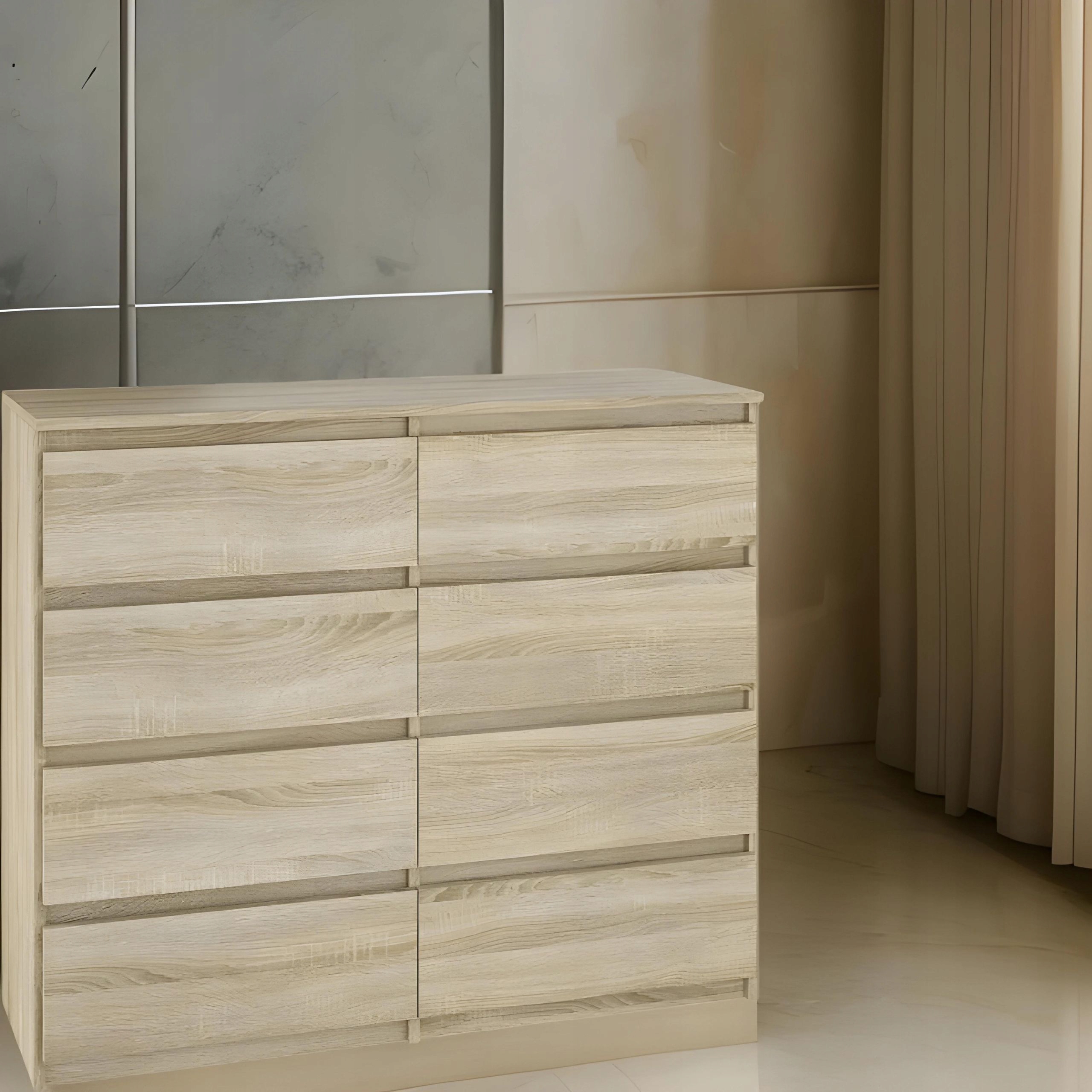 Komoda dąb SONOMA 100cm z szufladami duża pojemna szafka RTV loft SONOMA Wysokość mebla 93 cm