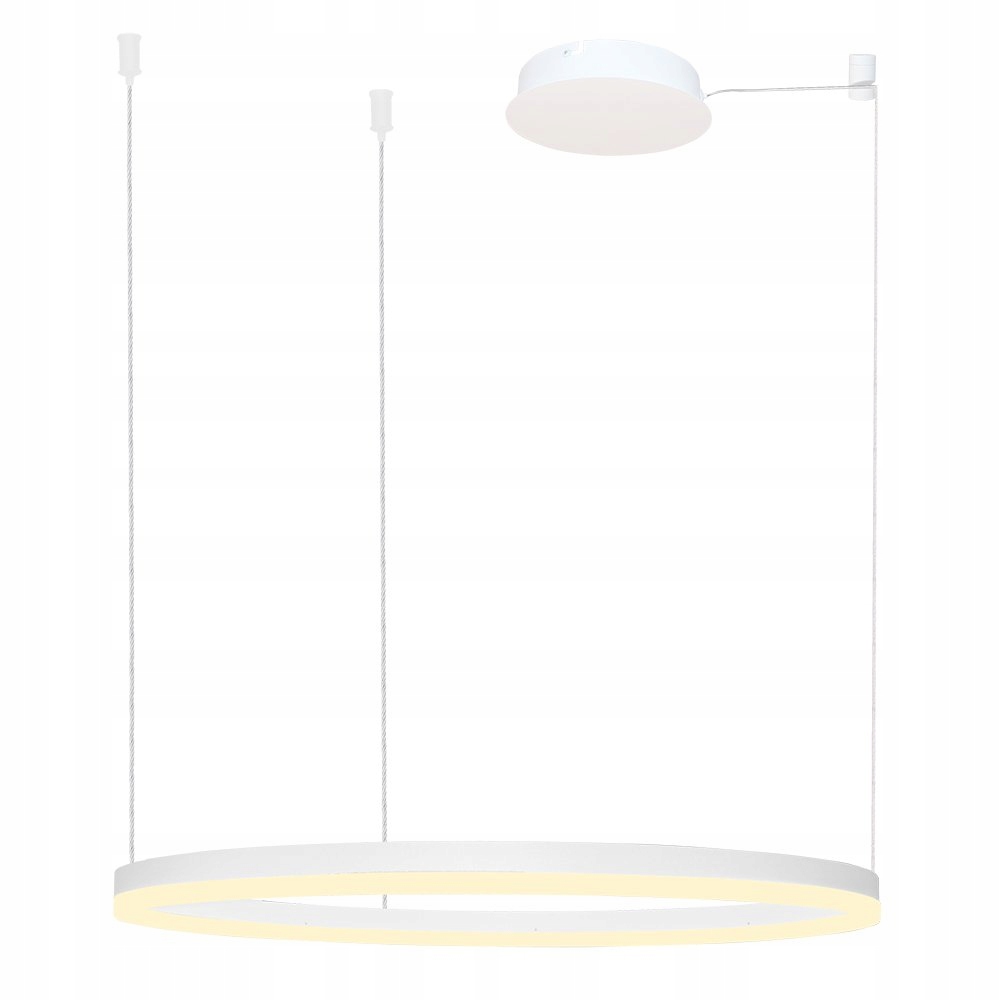 Bílá skandinávská moderní lampa Halo Pendant 100 cm ring nad jídelnu