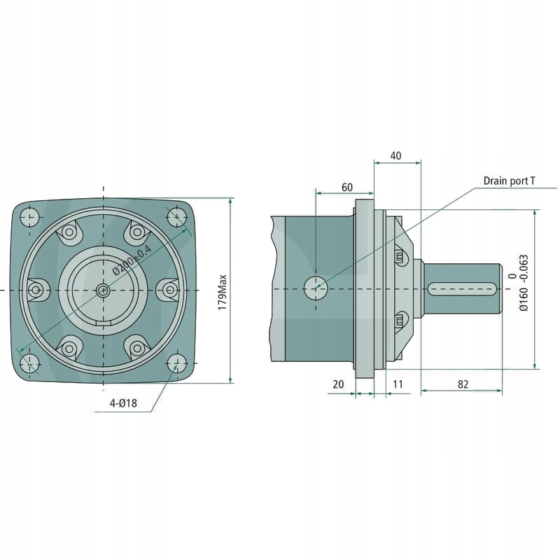 Silnik hydrauliczny GRANIT BMV 500cc D=50mm 1" Numer katalogowy części 870001752