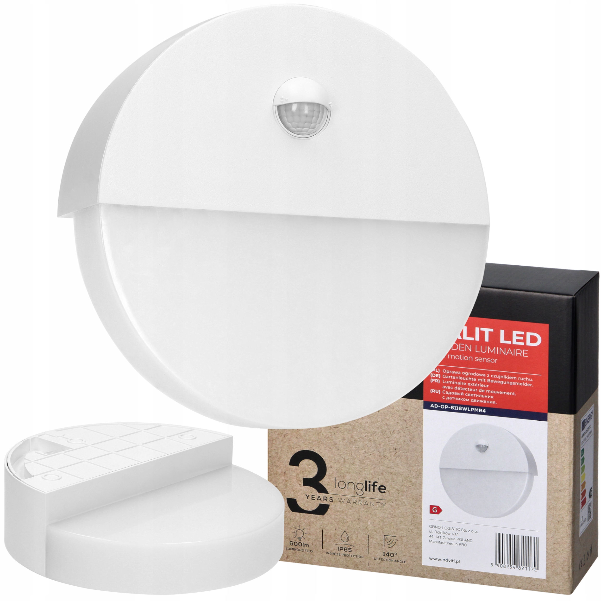 

Lampa Zewnętrzna Elewacyjna Z Czujnikiem Ruchu 10W