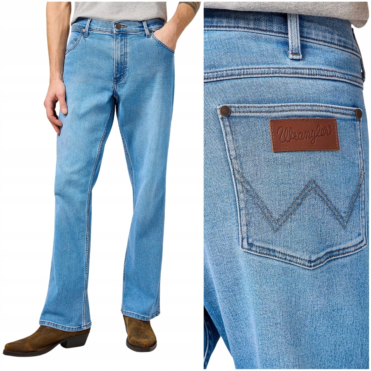 Wrangler Horizon bootcut Bohemian Blue, rozšířené džínové kalhoty W30 L34