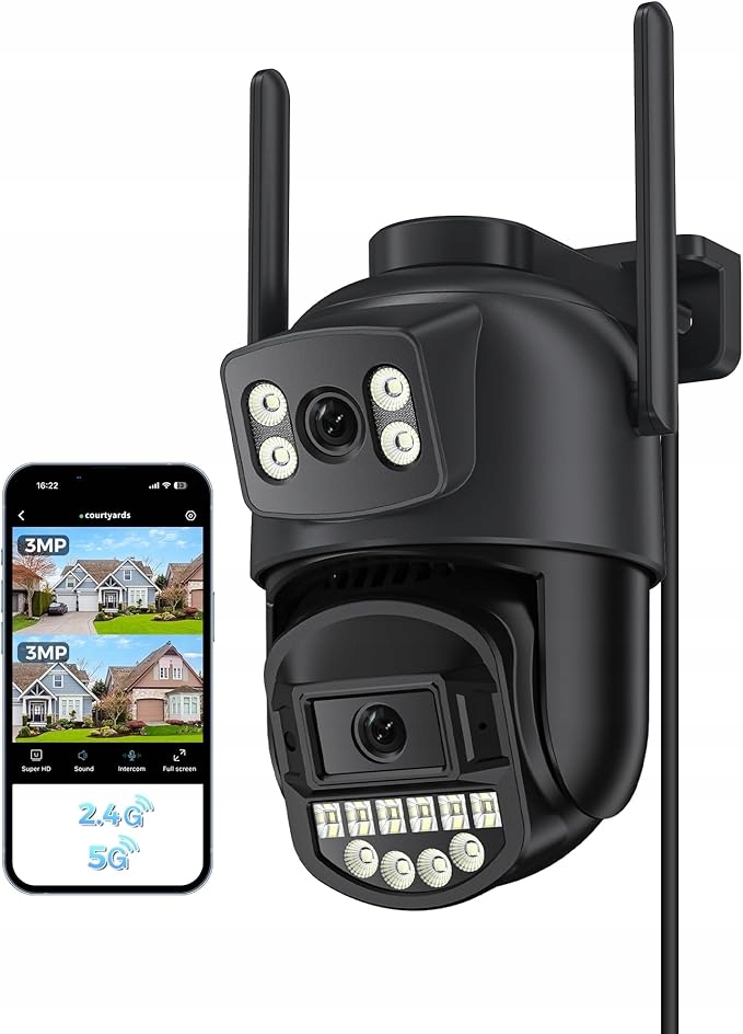 Bezpečnostná Kamera Reobiux Wifi Monitoring Smart Vonkajšia 5XZOOM Pro