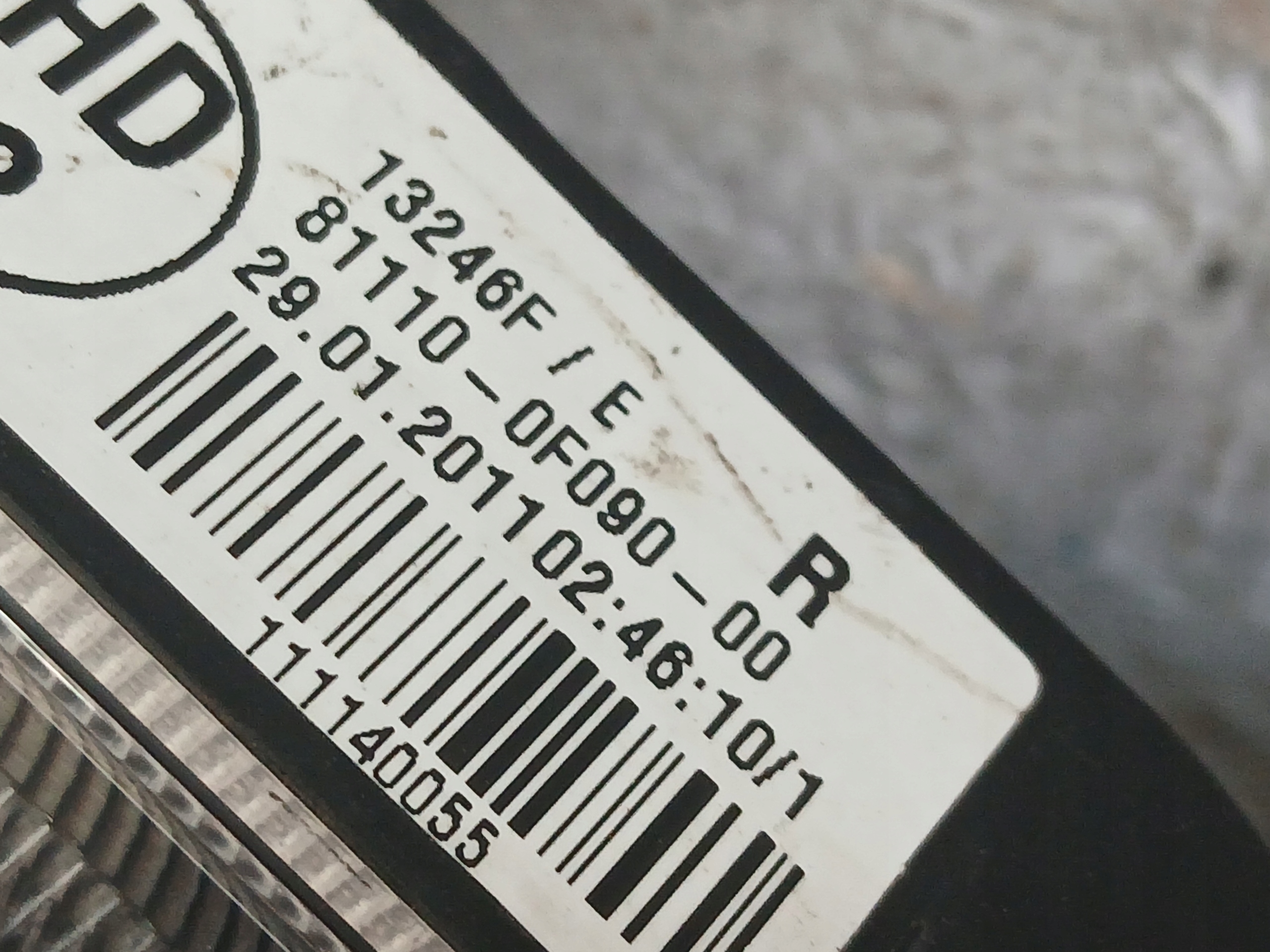light front right TOYOTA VERSO 09- 81110-0F090