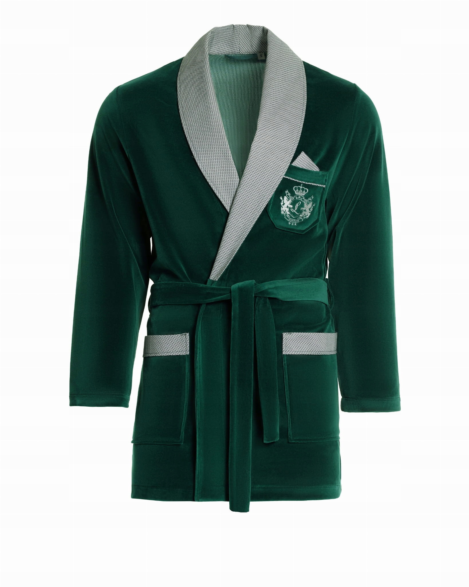 Elegantní pánská bonžurka krátký župan /RE-111 Zelená XXXL