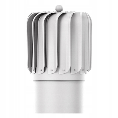 Komínová vložka podlouhlá Pro Ventilaci Otočná fi150 Světle Šedá 7036