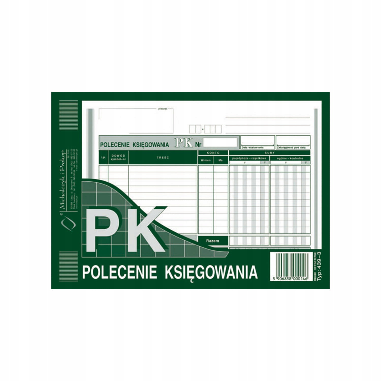 Polecenie księgowania A5 439-3 MIP