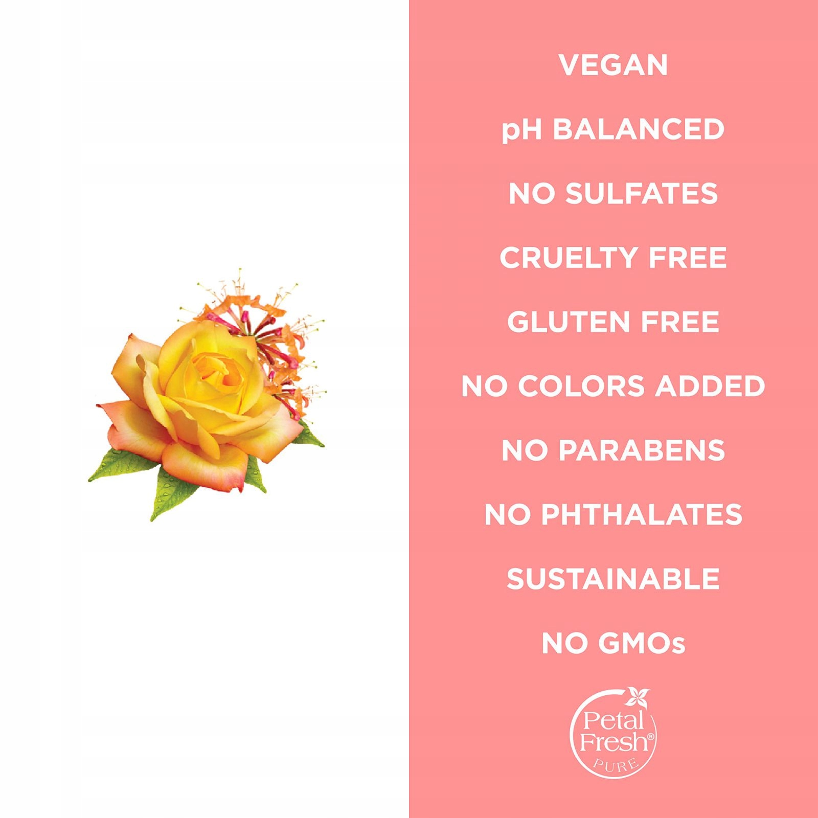 Petal Fresh Pure Rose+honeysuckle Sprchový Gel 475 ML