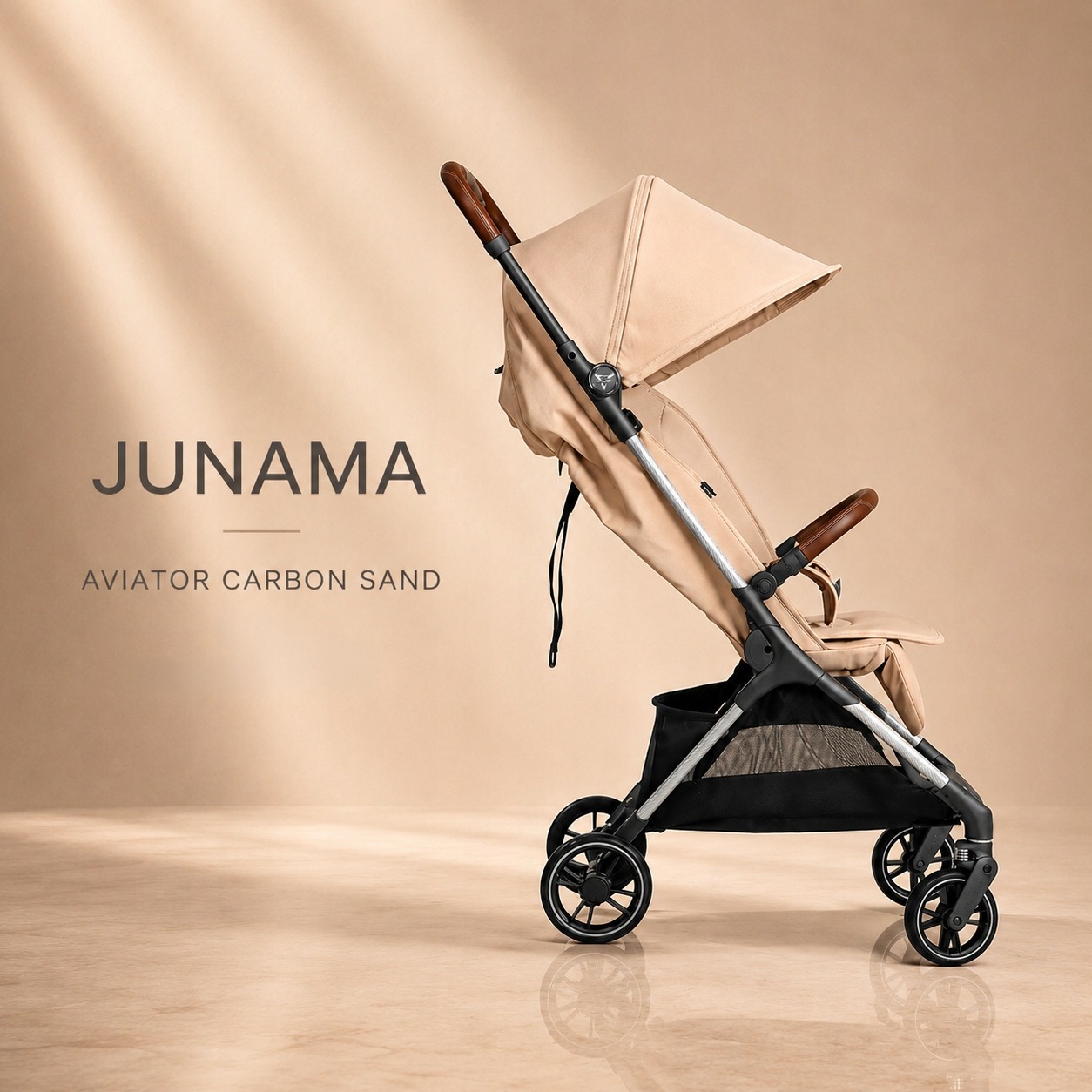 Junama Aviator Carbon Sand – ultralekka spacerówka 4,9 kg z ramą carbon