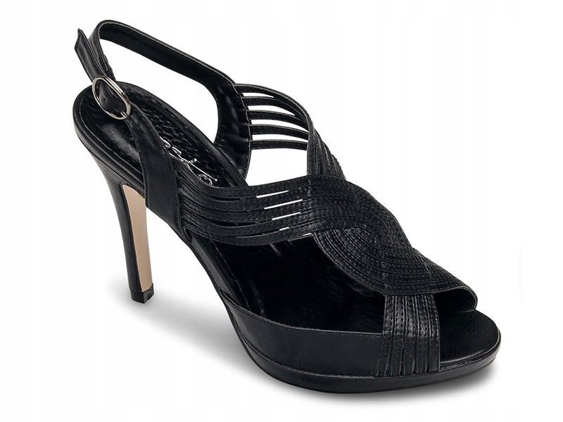 

Eleganckie Sandały Na Szpilce 11,5 CM Czarne 36